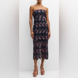 knee length dresses for ladies Petunia Lace Gown in Rose Quartz main image 1